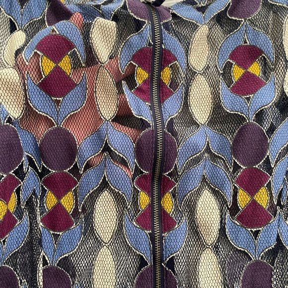 Anthropologie - stunning Fall colors,  size 14, sleeveless, geometric design. - Picture 4 of 7